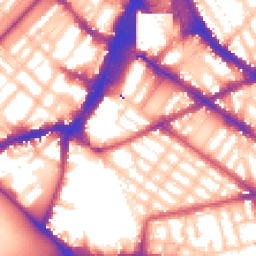 Daytime road noise heatmap for SW1V 4ES