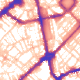 Daytime road noise heatmap for SW1X 0AU