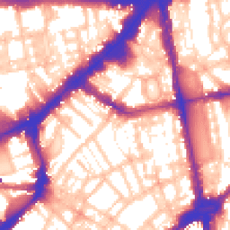 Daytime road noise heatmap for SW1X 0BH