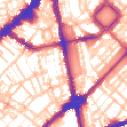 Daytime road noise heatmap for SW1X 0BJ