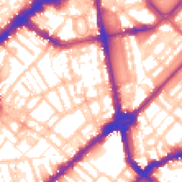 Daytime road noise heatmap for SW1X 0DY