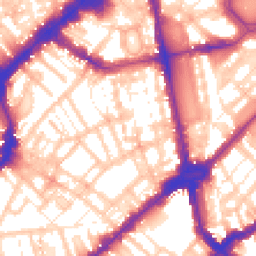 Daytime road noise heatmap for SW1X 0EA