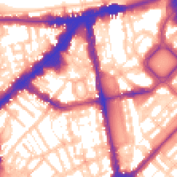 Daytime road noise heatmap for SW1X 0EX
