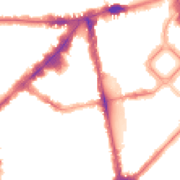 Night-time road noise heatmap for SW1X 0EX