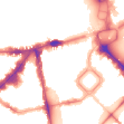 Night-time road noise heatmap for SW1X 8EF