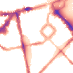 Night-time road noise heatmap for SW1X 8JG