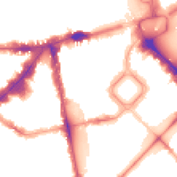 Night-time road noise heatmap for SW1X 8LB