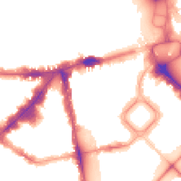 Night-time road noise heatmap for SW1X 9HF