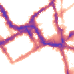 Night-time road noise heatmap for SW1Y 4SQ