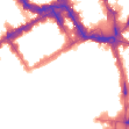 Night-time road noise heatmap for SW1Y 5AA