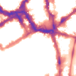 Night-time road noise heatmap for SW1Y 5AH