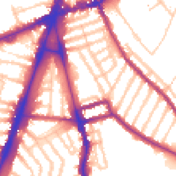 Daytime road noise heatmap for SW2 1AG
