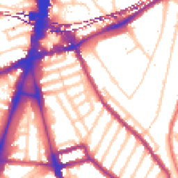 Daytime road noise heatmap for SW2 1AU