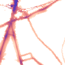 Night-time road noise heatmap for SW2 1AU