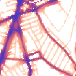 Daytime road noise heatmap for SW2 1BA