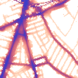Daytime road noise heatmap for SW2 1BD