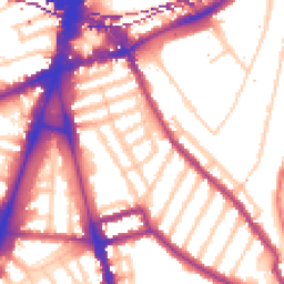Daytime road noise heatmap for SW2 1BN