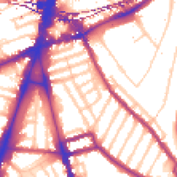 Daytime road noise heatmap for SW2 1BW