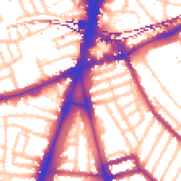 Daytime road noise heatmap for SW2 1BX