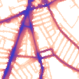 Daytime road noise heatmap for SW2 1DD