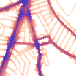 Daytime road noise heatmap for SW2 1DE