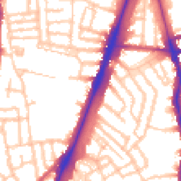 Daytime road noise heatmap for SW2 1RS
