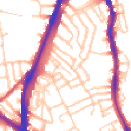 Daytime road noise heatmap for SW2 2AH