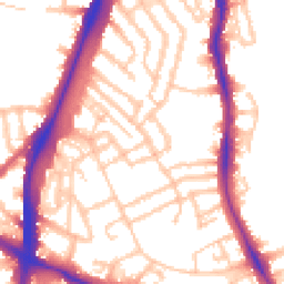 Daytime road noise heatmap for SW2 2BA