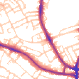 Daytime road noise heatmap for SW2 2PA