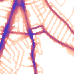 Daytime road noise heatmap for SW2 2SP