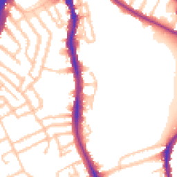 Daytime road noise heatmap for SW2 2YF