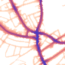Daytime road noise heatmap for SW2 3BU