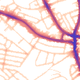 Daytime road noise heatmap for SW2 3EE
