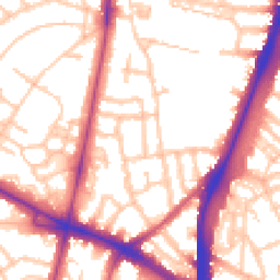 Daytime road noise heatmap for SW2 4DR