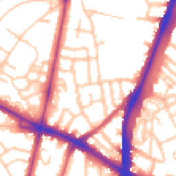 Daytime road noise heatmap for SW2 4JB
