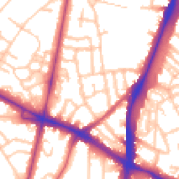 Daytime road noise heatmap for SW2 4JS