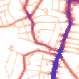 Daytime road noise heatmap for SW2 4NR