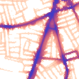 Daytime road noise heatmap for SW2 5AL
