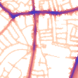 Daytime road noise heatmap for SW2 5DJ