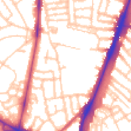 Daytime road noise heatmap for SW2 5PX