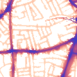 Daytime road noise heatmap for SW2 5QS