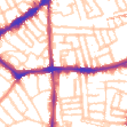 Daytime road noise heatmap for SW2 5UH
