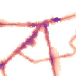 Night-time road noise heatmap for SW3 1AS