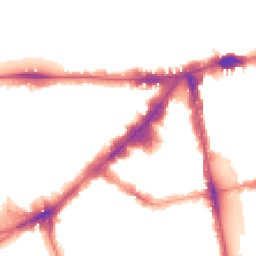 Night-time road noise heatmap for SW3 1ER