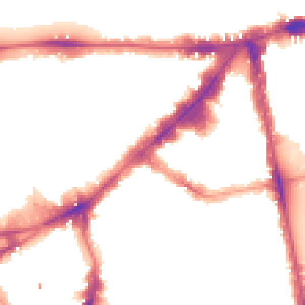 Night-time road noise heatmap for SW3 1NF