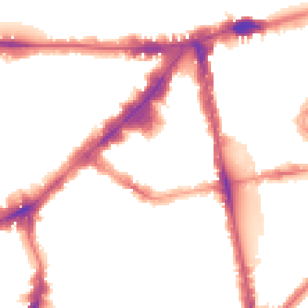 Night-time road noise heatmap for SW3 1RH