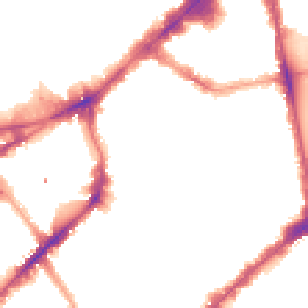 Night-time road noise heatmap for SW3 2LA