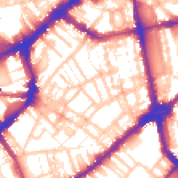 Daytime road noise heatmap for SW3 2PX