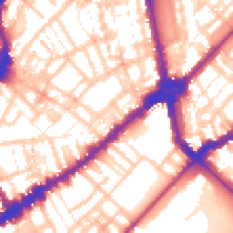 Daytime road noise heatmap for SW3 2TS