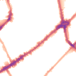 Night-time road noise heatmap for SW3 3LA